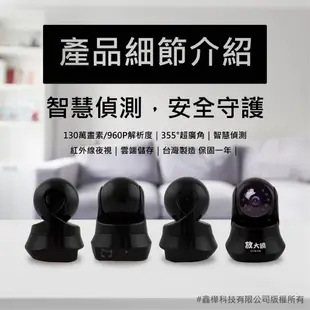 【放大鏡】全方位監視器 免主機/免拉線/wifi監視器/手機APP對話偵測錄影/960解析度/130萬畫數 附8G記憶卡