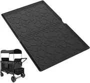 All-Weather Floor Protection Mats - Rubberised TPR Mat Set | Foldable Floor Cover for Double Prams, Protects Inserts, Robust Tray and Carpet Protection Accessories from Dirt, Dust and Mats