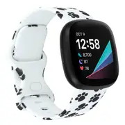 Fitbit Versa 3 Sense Smartwatch Soft Silicone Band Black Paw