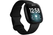 Fitbit Versa 3 Advanced Fitness Watch with Built-in GPS, Personalised Heart Rate Zones, Voice Control and Speaker for Connected Calls - Black