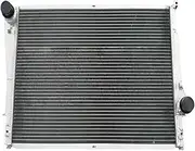Aluminum Radiator + Fan Compatible For BMW 3 Series E46 Z4 M3 316 318 320 323 325 328 330D Ci I E85 E86 SI 1997-2009 MT(Only radiator)