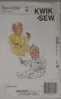 VIntage 1990s Kwik Sew 2246 Baby Infant Sleepers Sizes S M L XL 0-18 Months
