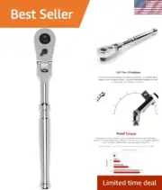 Durable 3/8 Inch Drive Flex Head Ratchet - Comfortable Grip, Precision Control
