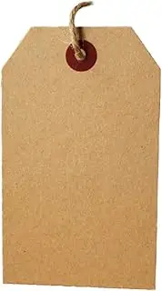 PEPLAYTAL 100Pcs Brown Kraft Paper Tags Blank Price Labels for DIY Wedding Birthday Party Decorations Vintage Style Tags for Candy Boxes Favors