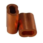 100 Copper Swage Sleeves for Wire Rope, Size 3/32", Made in USA