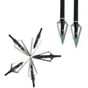 12pcs Archery 100grain Compound Bow Saw Blade Arrowheads Broadheads Points Tips