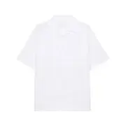 [Prada] Prada Logo-patch Bowling Shirt L WHITE