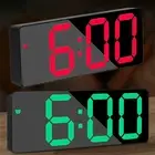 New Practical Alarm Clock Mirror LED Digital Multifunctional Nigh Light