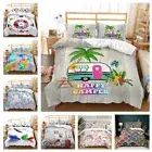 Picnic Tourism Vacation Duvet Doona Cover Double Queen Bedding Set Quilt Cover