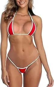 [SHERRYLO] Micro Bikini Extreme G String Slutty Mini Thong Bikinis Sexy Teeny Swimsuit for Women Triangle Exotic Bathing Suit
