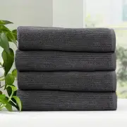 Renee Taylor Cobblestone 4 Piece Platinum Bath Towel