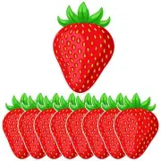 50 PCS Strawberry Cutouts for Bulletin Board Decorations Strawberry Paper Cut...