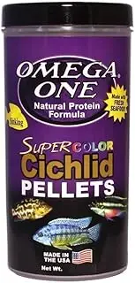 OMEGA One Super Color Cichlid Pellet Sinking Large 20 Ounce