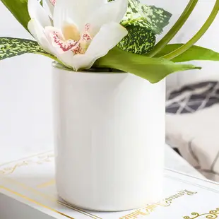 正想家居 綠洲蕙蘭 簡約陶瓷花瓶盆栽套裝 假花插花花器客廳擺件
