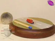 Mercedes L4500 Fire Truck T-scale 1:450 vehicle Hand-painted Metal Model