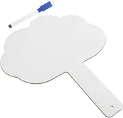 Reusable Answer Board Handle Classroom Dry Erase Paddle Wooden Handle Thick Blank Paddle for Quick Participation Random