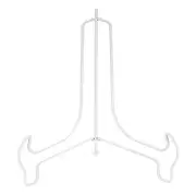8 Inch Plate Stands for Display Iron Folding Holders for Book Picture, White