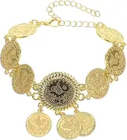 [SAFIGLE] Gold Tassel Anklet: Alloy Elegant Wedding Jewelry Beach Anklet Bracelet - Lightweight Foot Ankle Chain For Female Wedding Party
