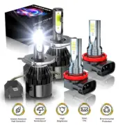 FOR Mini Cooper Clubman 2018 H4+H11 LED Headlight Kit Hi-Lo + Fog Light white (for: Mini)