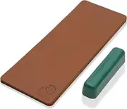 BeaverCraft LS2P1 Leather Strop Honing Sharpening Strop Knives Chisel Tools 3" x 8" Double-Sided Stropping Leather Polishing Compound Vegetable Tanned Leather Stropping Polishing Carving Gouges