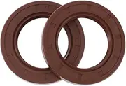 X AUTOHAUX Universal Oil Seal TC Seal Ring Rotary Shaft Seal 35x55x7mm High Pressure FKM Rubber Brown 2 Pcs