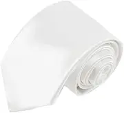 [SAFIGLE] 2pcs Zip Tie Zip Ties White Solid Color Ties for Men Formal Neckties Costume Party Neckties Gentleman Ties Party Costume Clothes Decoration Cosplay Neckties Decorate Gentleman