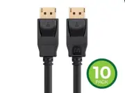 Monoprice DisplayPort 1.2a Cable, 3ft (10-Pack) up to 4K (3840x2160p) 3D Video