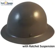 MSA Skullgard Full Brim Hard Hat With Ratchet Suspension - Textured Gunmetal