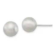 Sterling Silver Polished 9mm Laser-Cut Post Earrings