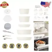 5-Piece Space-Saving Induction Cookware Set with Removable Handles - PFOA Free