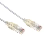 Dynamix PLSW-C6-3 3m Cat6A 10G White Ultra-Slim Component Level UTP Patch Lead (30AWG) with RJ45 Unshielded 50 [PLSW-C6-3]