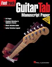 FastTrack Guitar Tab Manuscript Paper Standard Music Staves 64 Punched Pages