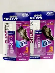 Selleys Shoefix Shoe Glue Clear Contact Adhesive 50ml Rubber Leather Canvas 2Pk