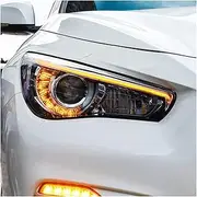 Car Lights LED Headlight Projector Head Lamp Animation Dynamic Signal DRL Auto Accessories Compatible With Infiniti Q50 Lnes 2014-2019