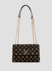 GUESS Brown Logo Daryna Crossbody Bag
