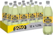 Solo Lemon Zero Sugar Soft Drink, 12 x 1.25L