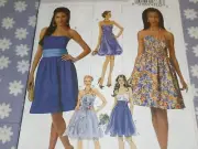 BUTTERICK 5457 MISSES EVENING COCKTAIL SLEEVELESS DRESS PATTERN-UNCUT--6-8-10-12