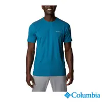 在飛比找PChome24h購物優惠-Columbia哥倫比亞 男款-UPF50快排短袖上衣-藍色