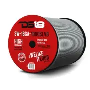 DS18 SW-16GA-1000SLVB 16-GA Car Audio Speaker Wire 1000 Feet Silver