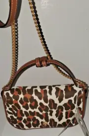 NEW/Tag Tory Burch Emerson Printed Top Handle Crossbody Leopard Print Purse