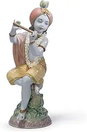 [LLADRÓ] Lord Krishna Figurine. Porcelain Figure Figure.