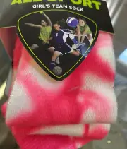 Team Socks Neon Pink Small SPORT CUSHION LONG SOCKS SOCCER VOLLEYBALL