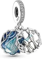 [JOME] 925 Sterling Silver Patronus Charm – Inspired by the Wizarding World – Magical Gift for Fans – Compatible with Bracelets & Necklaces, pequeño, Silver, No Gemstone