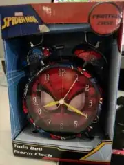 New 2015 Marvel Ultimate Spider-Man Twin Bell Alarm Clock in printed case