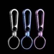 1PC Titanium Alloy Keychain Carabiner Backpack Hanging Buckle Outdoor EDC Tool