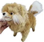 Hansa Pomeranian Dog Standing Plush Large 28cm Soft Toy