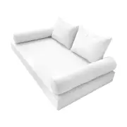 |COVER ONLY| Style4 Queen Piped Trim Daybed Mattress Bolster Pillow Covers AD106