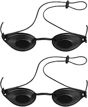 ZYEKIU Solarium Glasses Eye Protection Solarium Glasses LED Safety Glasses Red Light Lamp Protection Eye Patch for Sun Bed Beauty Patients Sun Glasses IPL Treatment LED Light Therapy (Black)