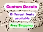 Personalised Name Vinyl Decal Custom Sticker Custom Name Labels Signs Weddings