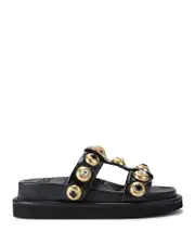 Kurt Geiger London Women's Orson Eagle Head & Crystal Studded Slide Sandals